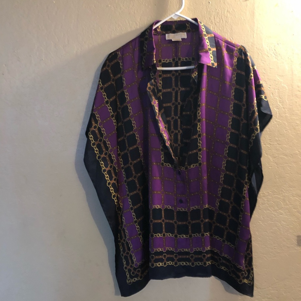 Michael Kors handkerchief blouse sz L